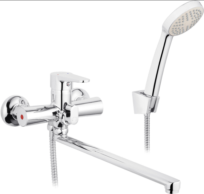 KRONER Змішувач для ванни довг. гусак KRM Elbe-C070